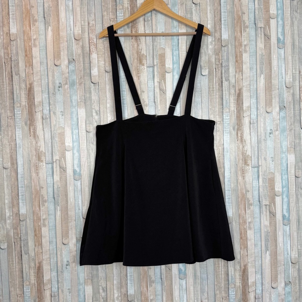 ModCloth Overall Winner Jumper Skirt Black Pinafore Dress Plus Size 2X Retro